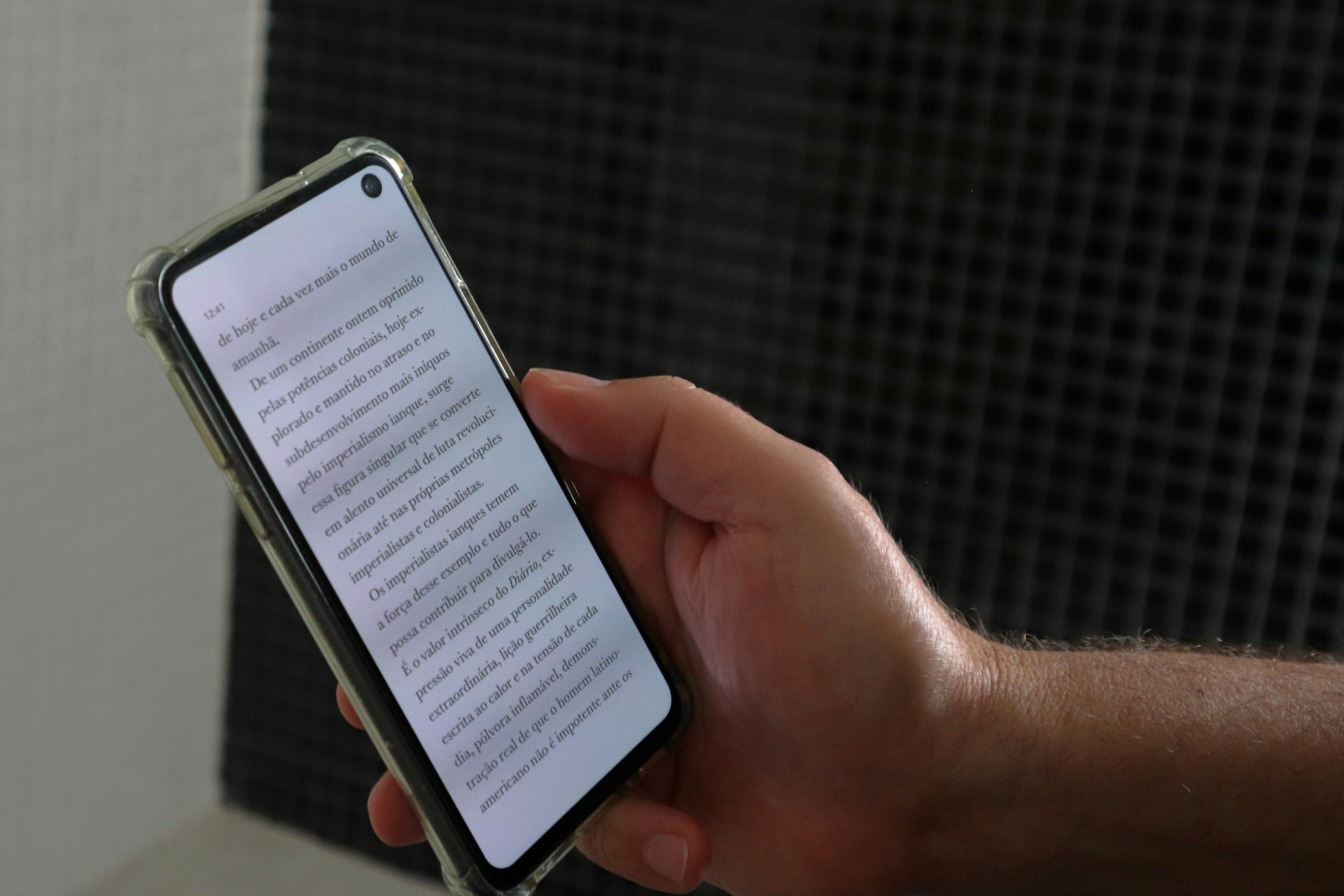 User taking an interactive quiz on mobile